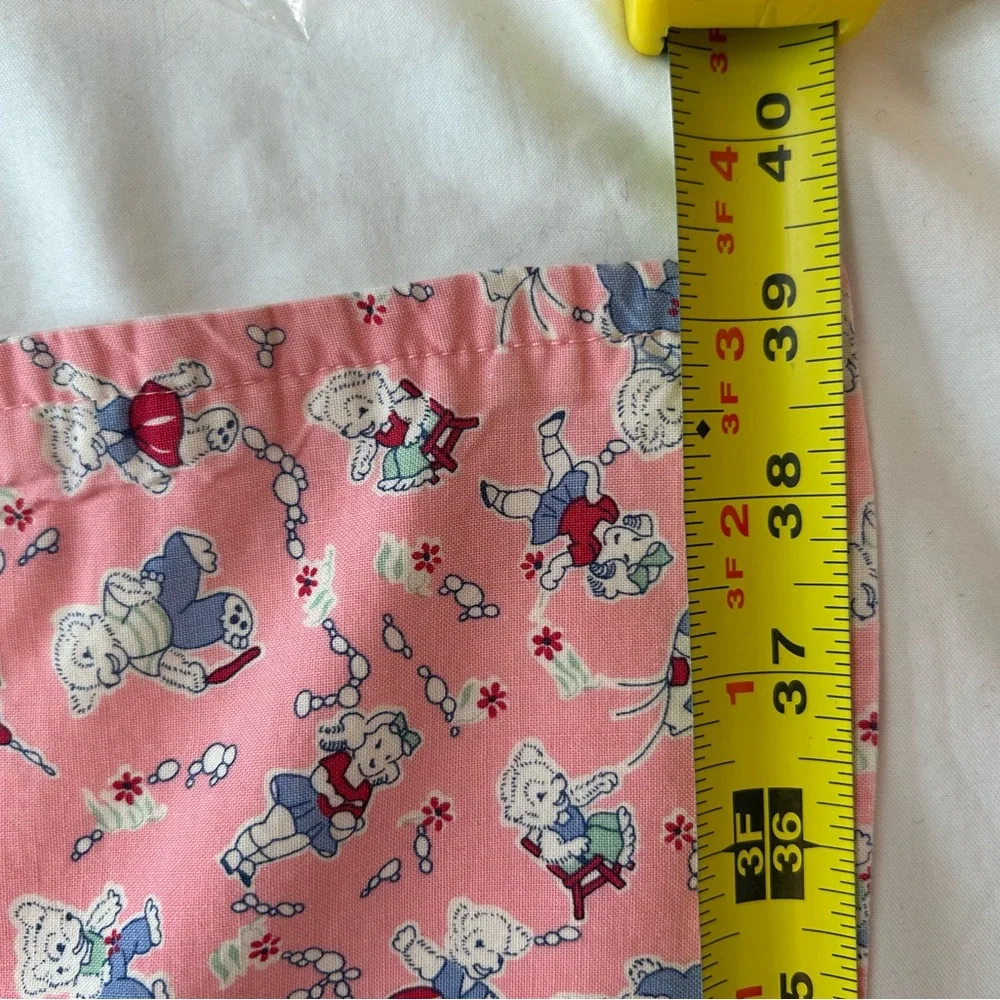 Vintage Pink Baby Blanket and soft Flannel Gingham Fabric‎ 33” x 39”